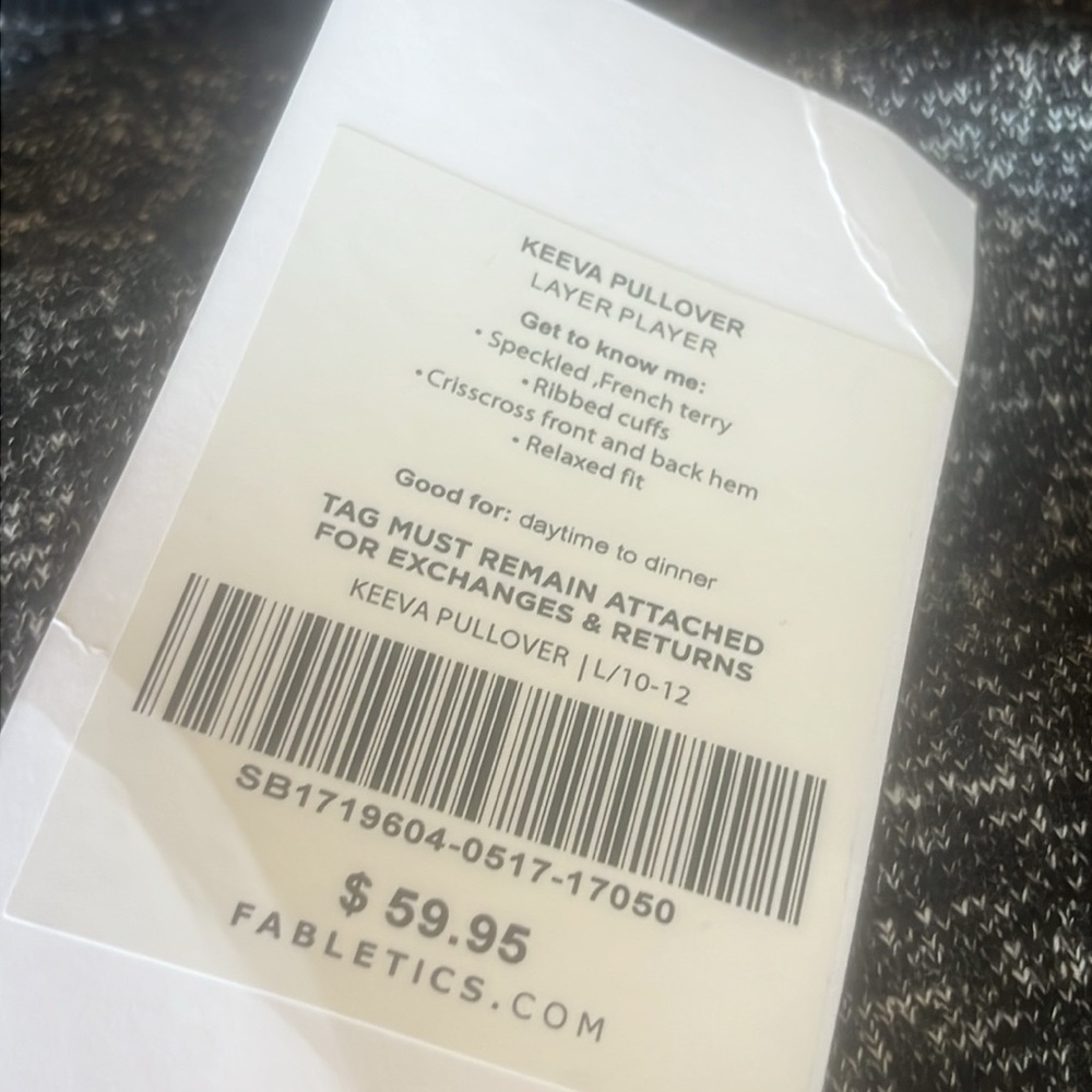 Fabletics Keeva Marled Pullover Layer Sweatshirt … - image 3